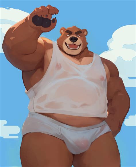 Rule 34 2024 Anthro Barazoku Bear Belly Black Nose Brown Body Bulge