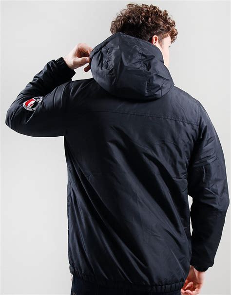 Ellesse Monterini Overhead Jacket Black Mono Terraces Menswear