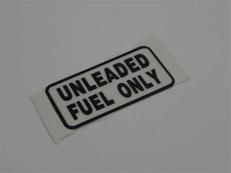 New 911 Unleaded Fuel Only Decal In Black Lettering 1978 89