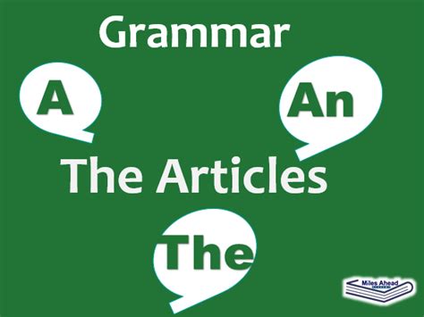 The Articles - Grammar | Teaching Resources