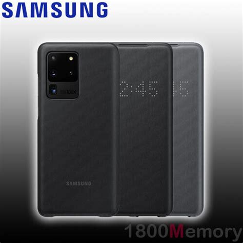 Genuine Samsung Galaxy S20 Ultra Sm G988 Led View Flip Cover Fabric Wallet Case Ebay