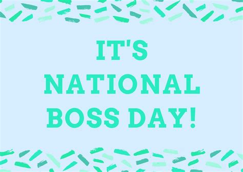 When Is National Boss S Day Date Molly Marthena