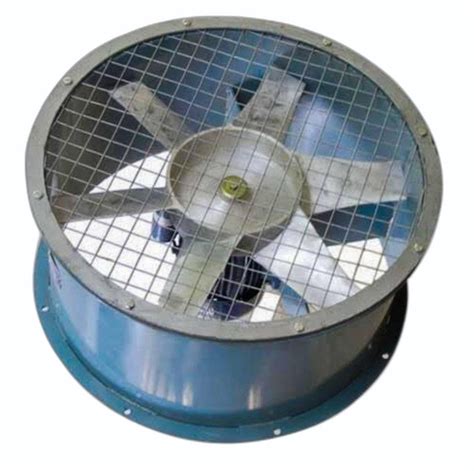 3 HP Mild Steel Axial Flow Fan For Industrial Capacity 1500 Cmh At