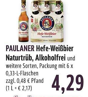 Paulaner Hefe Wei Bier Naturtr B Alkoholfrei Angebot Bei Bungert