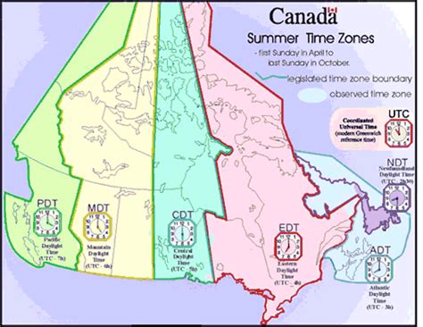 Camping Canada Campgrounds Canadian Daylight Saving Time Zones