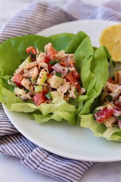 Tuna Tahini Apple Salad - Eat the Gains