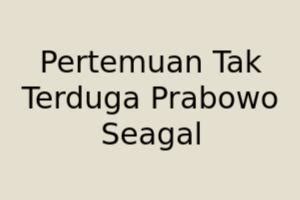 Pertemuan Tak Terduga Prabowo Seagal