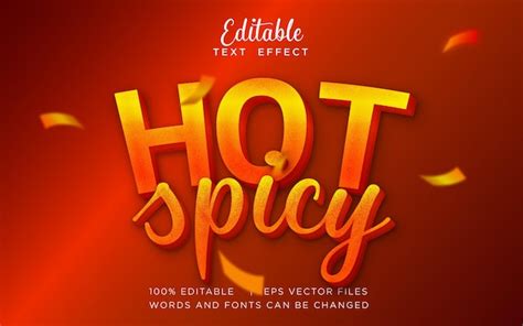 Premium Vector Hot Editable Text Effect Spicy Text Effect