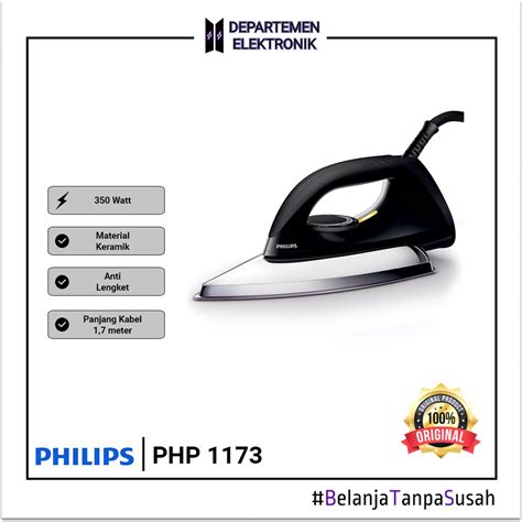 Jual Setrika Philips Hd Black Murah Banget Garansi Resmi