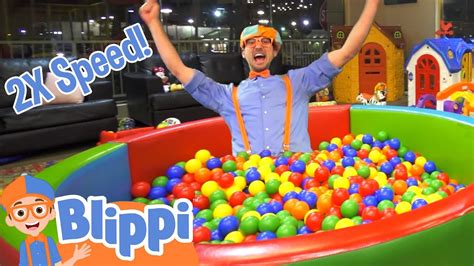 Blippi Visits An Indoor Playground At 2x Speed YouTube