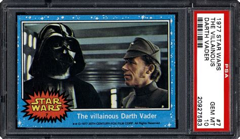 1977 Star Wars The Villainous Darth Vader | PSA CardFacts®