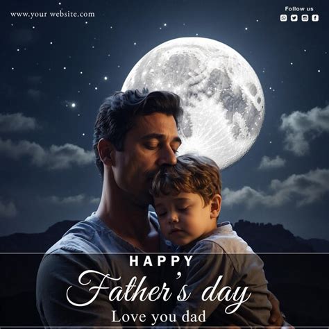 Premium Psd Psd Happy Fathers Day Social Media Post Design