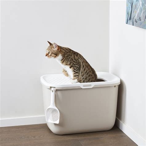 Savic Maison De Toilette Pour Chat Hop In Blanc Et Moka