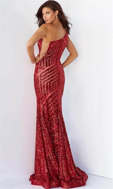 Jovani 06017 One Shoulder Sequin Gown Couture Candy