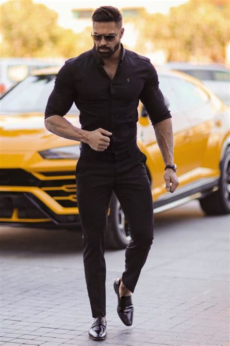 Black On Black Outfit For Men Black Outfit Men Mens Outfits Mens