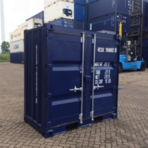 Nieuwe 4FT Opslagcontainer Blauw Uit Voorraad Leverbaar