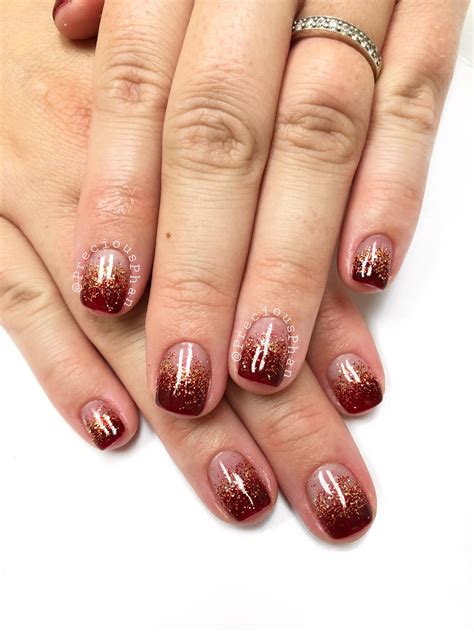 Pin By Tabitha Woody On Cute Nails Maroon Nails Fall Gel Nails Ombre Nails Glitter