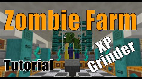 Minecraft ZOMBIE And XP Farm Easy Fast XP Grinder YouTube