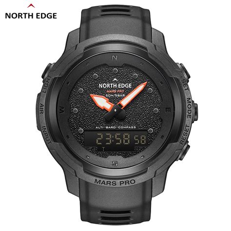 NORTH EDGE MARS PRO Men S Watch Carbon Fiber Case Outdoor Sports Watch