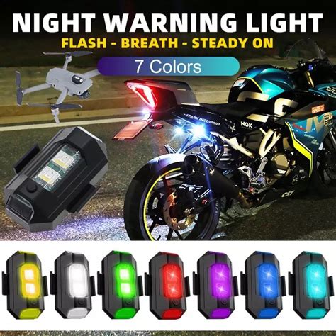 2 Pcs Universal Led Aircraft Strobe Lights Anti Collision Warning Light