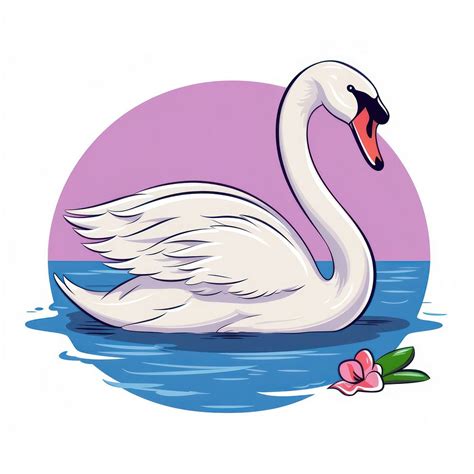 Swan lake drawing cartoon animal. | Free Photo Illustration - rawpixel