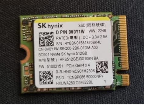 Solid State Drives SK Hynix BC901 512GB M 2 PCI E GEN 4X4 NVME SSD