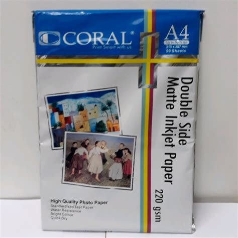 Jual Coral Double Side Matte Inkjet Paper Di Lapak Mitra Printer Roxy