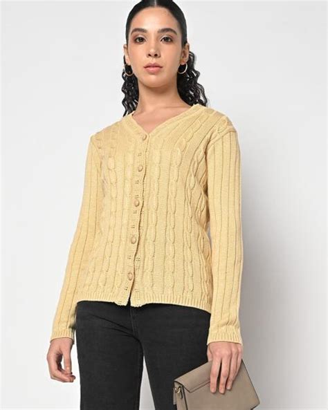 Knitted Cardigan With Button Closure Jiomart