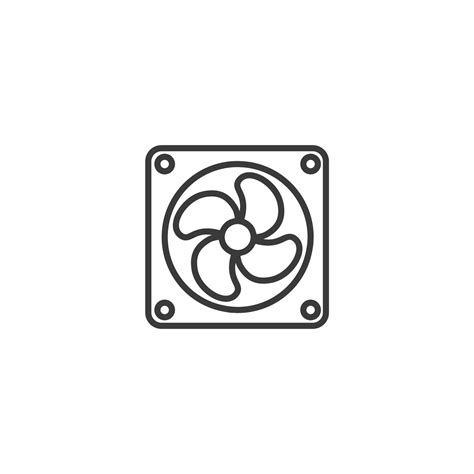 Vector Sign Of The Exhaust Fan Symbol Is Isolated On A White Background