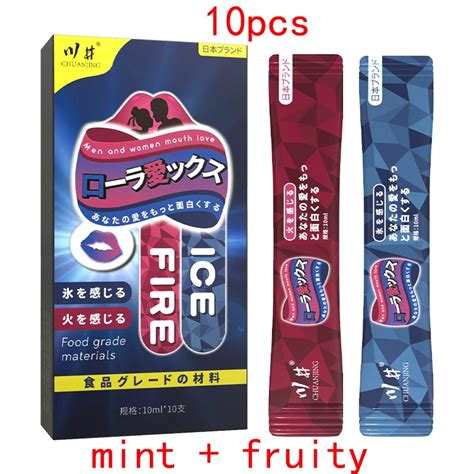 10pcs Oral Sex Water Mint Strawberry Flavor Cool Heat Flirt Exciting