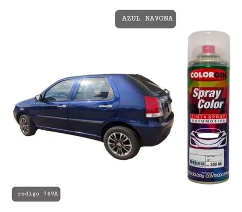 Tinta Automotiva Spray Azul Navona Fiat Ml Colorgin Mercadolivre