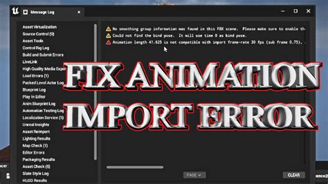 How To Fix Fbx Animation Import Error In Unreal Engine 5 1 Youtube