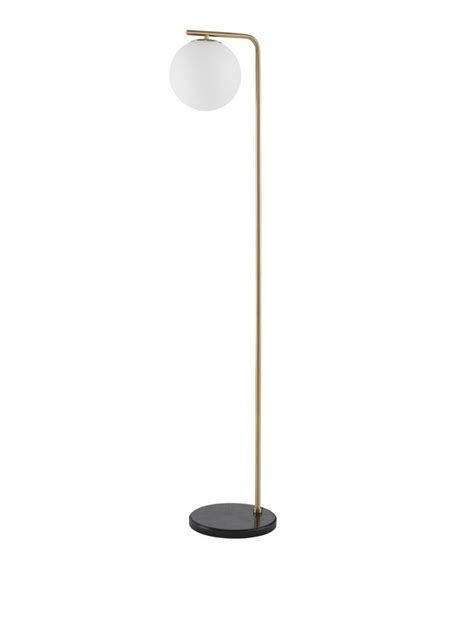 Nova Luce Floor ALVAREZ Satin Gold Metal Black Marble White