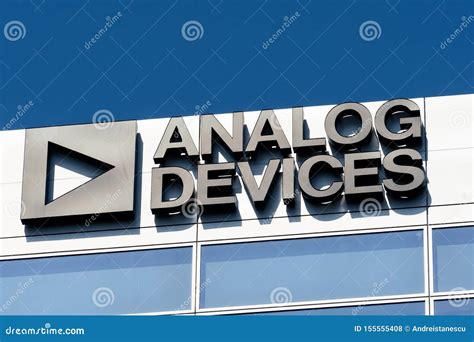 July 30 2019 Santa Clara Ca Usa Analog Devices Logo At Their Offices In Silicon Valley