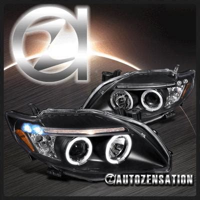 Buy Toyota Corolla Black Led Drl Halo Projector Headlights In