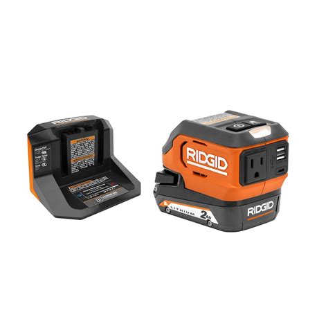 Ridgid 18v Lithium Ion Cordless Power Inverter Kit With 20 Ah Battery And Charger The Home