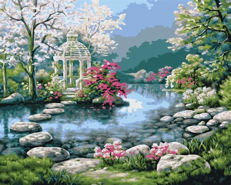 Japanese Water Garden Painting