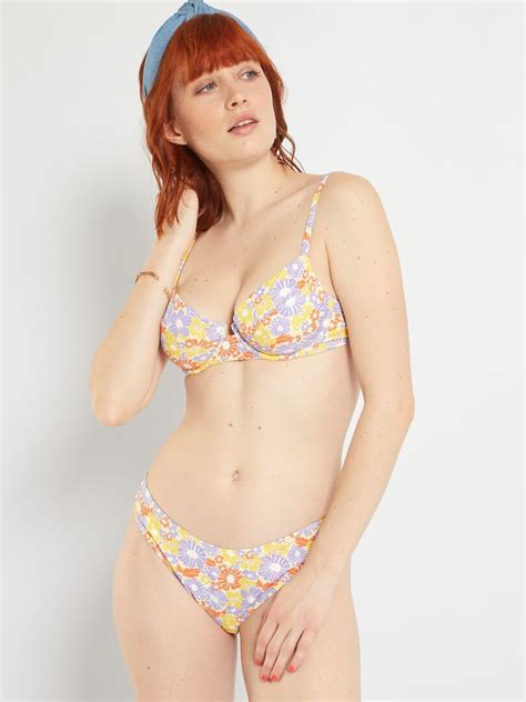 Braguita De Bikini Escotada Amarillo Kiabi