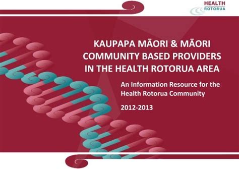 kaupapa māori māori community based providers in the health