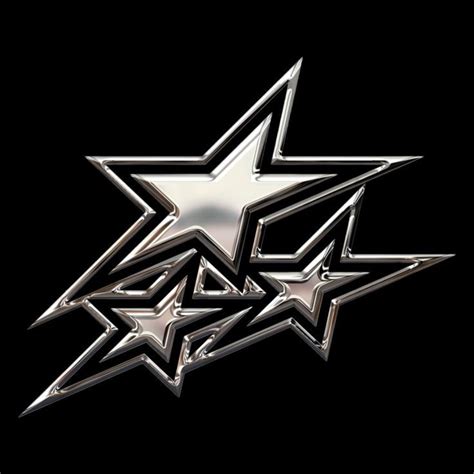 Chrome Star Y2k App Icon Design Graphic Design Texture Graphic Design
