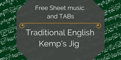 Free Pdf Kemp S Jig An Traditional English Song