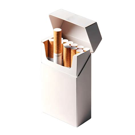 Ai Generated Opened White Blank Box Of Cigarettes Isolated On