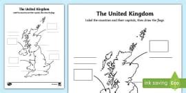 UK Seas And Rivers Interactive Labelling Activity