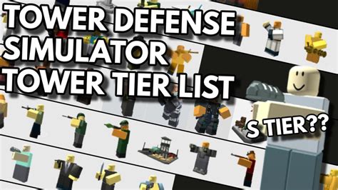 Tds Tower Tier List Roblox Tower Defense Simulator Youtube