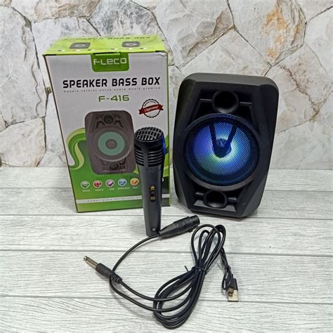 Jual Speaker Bluetooth Portable Fleco F 416 F 417 Plus Microphone