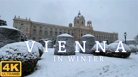 Winter Walk In Vienna Vienna Walking In The Snowfall K Uhd Youtube