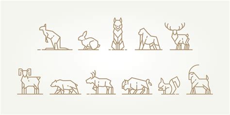 Modern Minimalist Animals Vector Art, Icons, and Graphics for Free Download