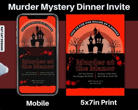 Murder Mystery Invitation Template DIY Murder Mystery - Etsy