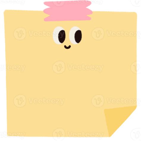 Memo Note Memo With Smile Face 27192767 Png