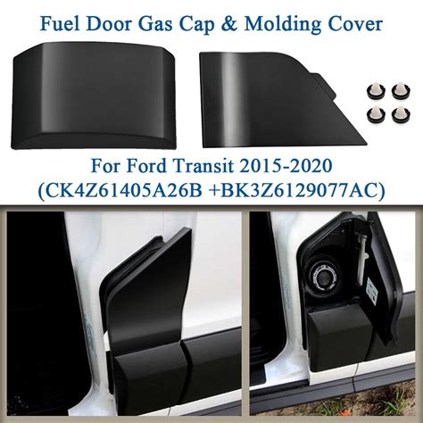 Alltimes Fuel Door Gas Cap Hatch Cover Molding Cover For Ford Transit